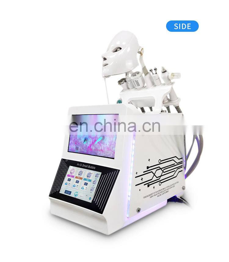 8 IN 1 Hydrogen Oxygen Small Bubble Instrument Facial Clean Oxygen Injection Wrinkle Removal Beauty Machine With Skin Testing