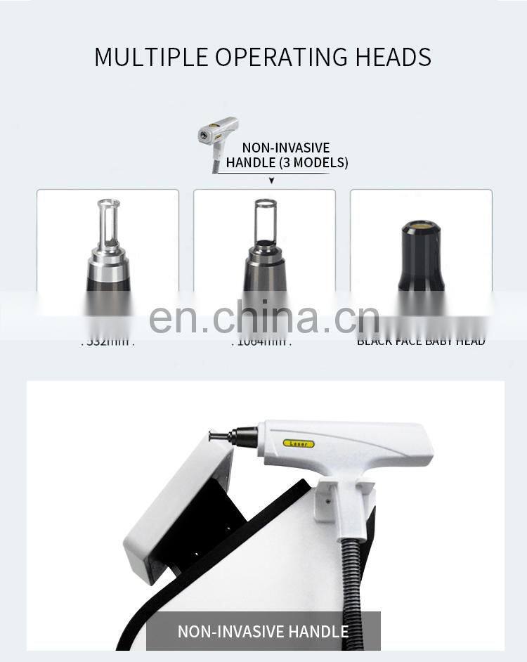 Single Handle Non-invasive Tattoo Removal Laser Machine Q Switch Nd Yag Laser Eyebrow Washing Instrument Pigment Spot Removal