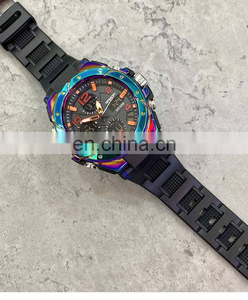SANDA 6008 New hot Sport Men's Watches Luminous Waterproof Analogue Digital Watches Waterproof