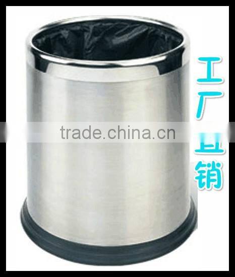 Round Stainless Steel Swing Top Waste Container Rubbish Bin/Dustbin