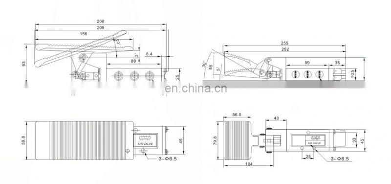 SNS ST Series Aluminum Alloy Pneumatic Sensitive Air Brake Foot Control Valve