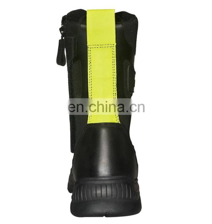 2021 New fashion steel toe steel midsole firefighter boot rescue rubber boot safety shoes