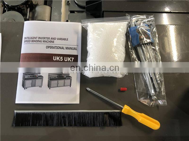 UK5 semi automatic Hot thermal glue spine book binder, hotmelt eva glue notebook binding machine