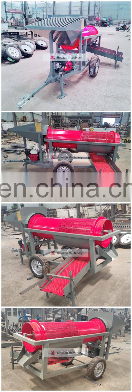 High efficiency 5-10 tons Small mobile gold washing screen for Cambodia