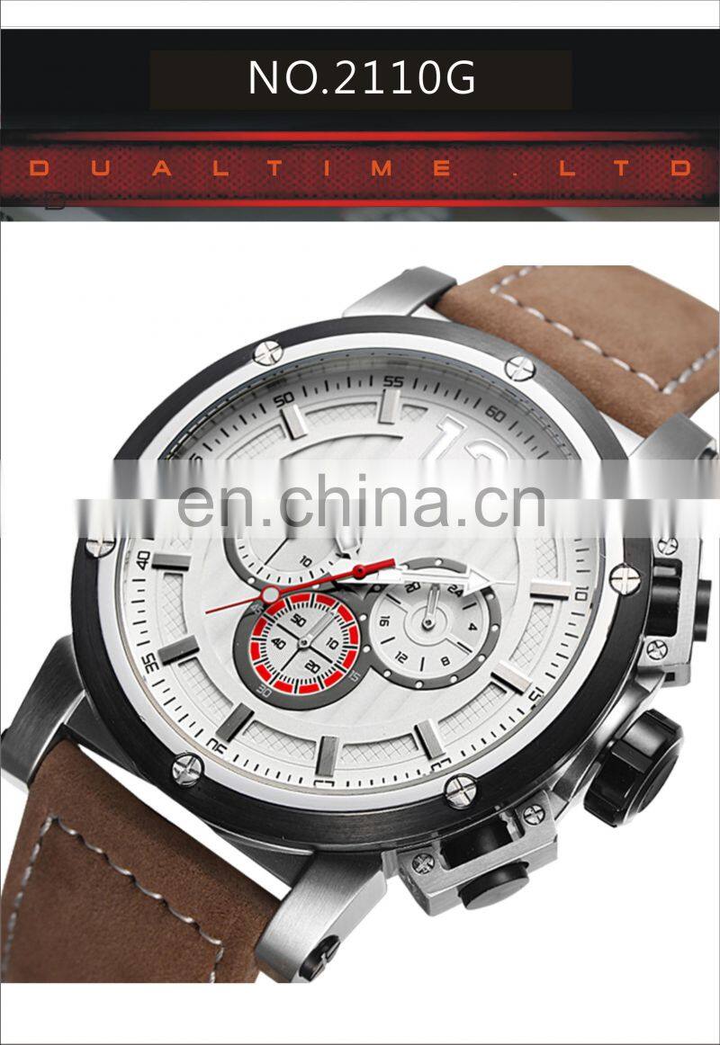 Relojes Para Hombre luxury Mens Wrist Watch Chronograph Sport Quartz Watches Relogio Masculino Leather Watch Mens Wrist