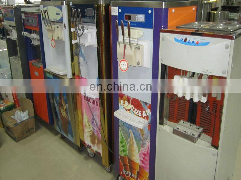 High productivity and low consumption used commercial soft serve 3 flavor vending Ice cream machine/soft ice cream