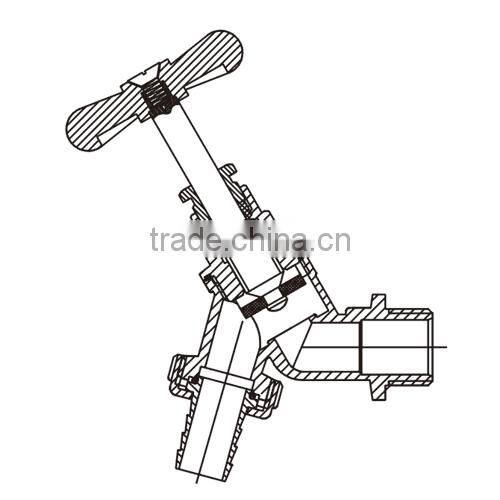 HR4050 brass water stop bibocock stop valve