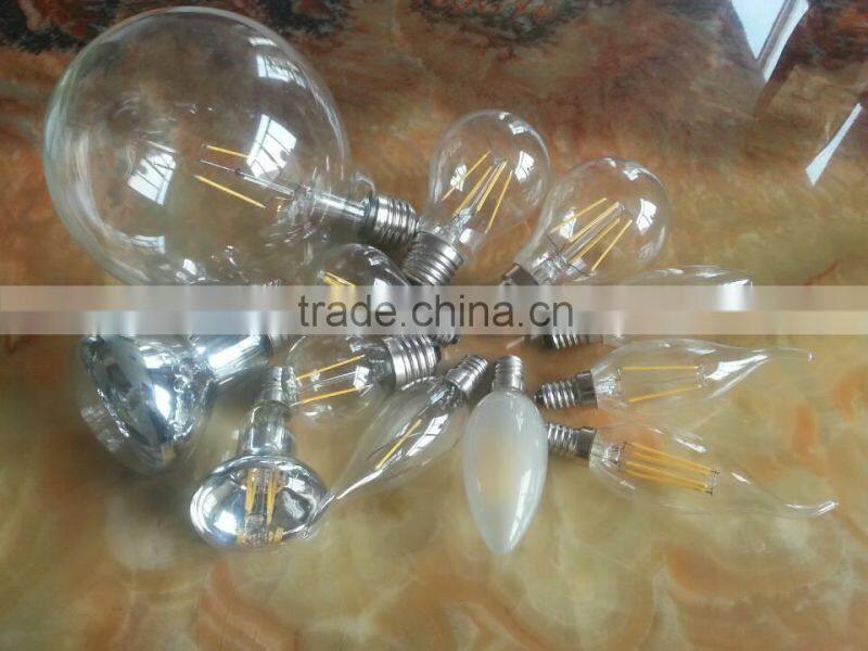 HOT Sale led filament light R80 4W clear glass reflector lamp 3000k TUV CE ROHS