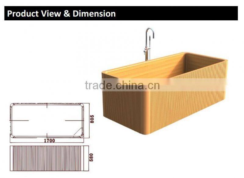 wooden price removable moden bathtub