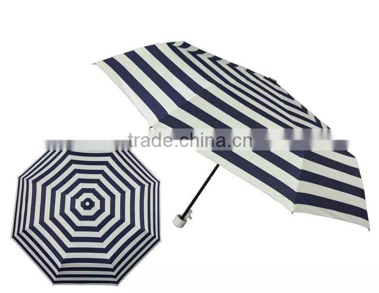 21 inch wholesale fashion mini 3 folding umbrella with case