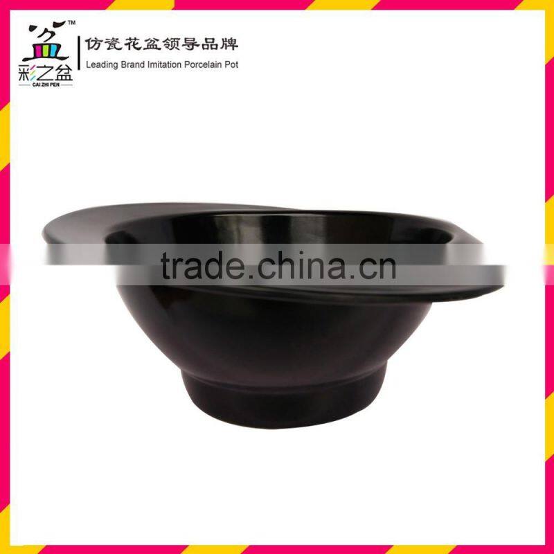 Wholesale artificial plant pot beautiful Hat shape Melamine flower pot MX1312