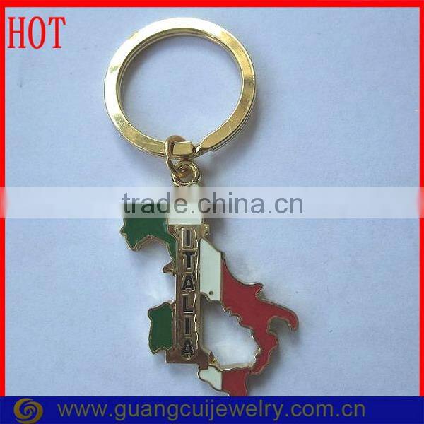 fashion ITALIA metal beer bottle opener with map keyring