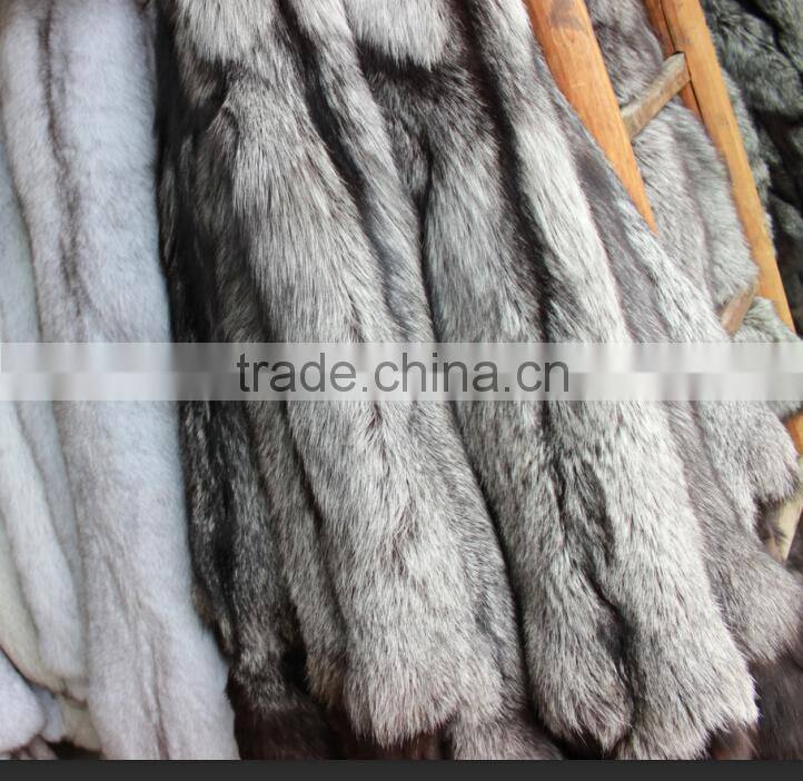 Wholepiece Real FOX fur skin stole of natural fur Natural Color animal Fur