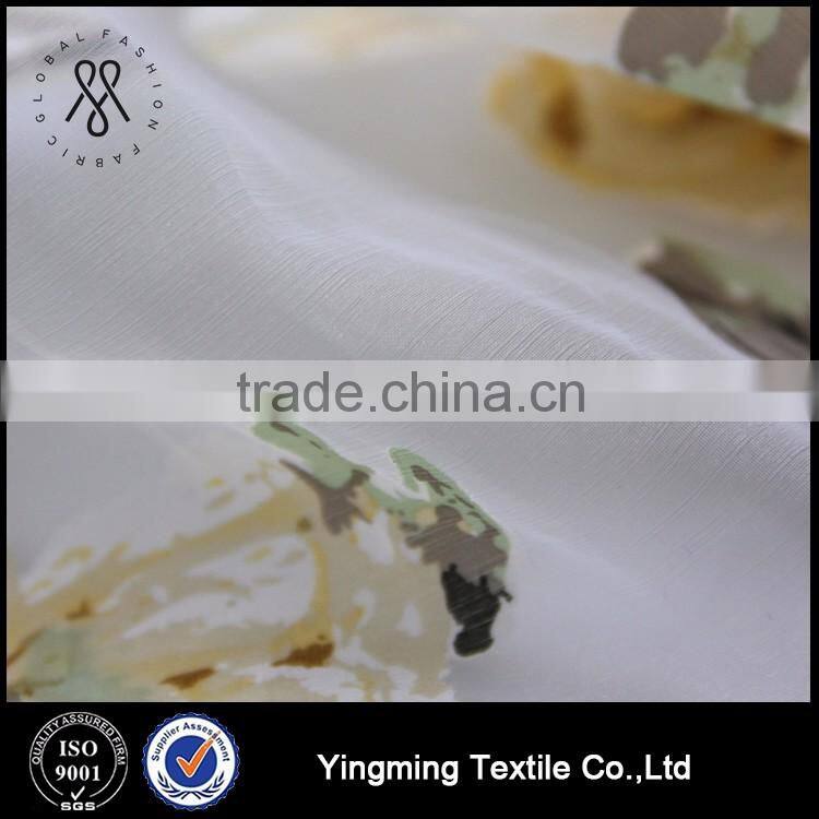 100% Polyester Beautiful Flower Printed Organza Fabric for Women's Fashion Garments/Blouses/Shirts/Skirts