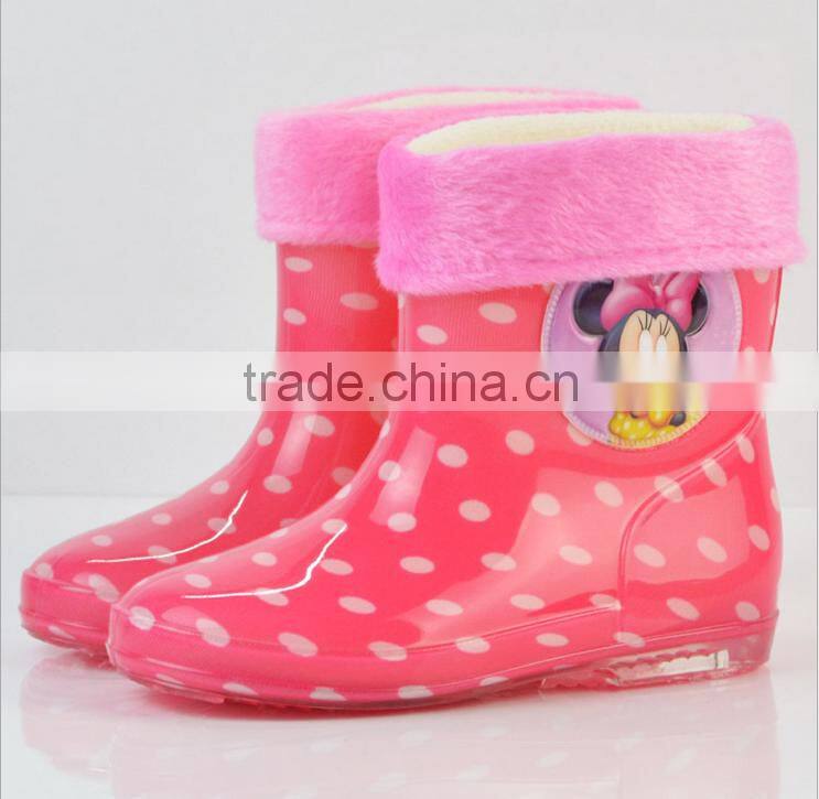 good quality Fashion cartoon short rainboot Children rainshoes children rain boot