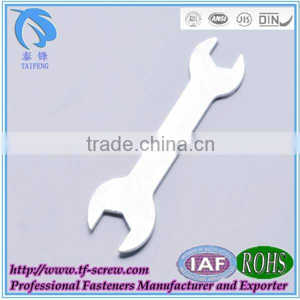 zinc plated double open end wrench with furniture
