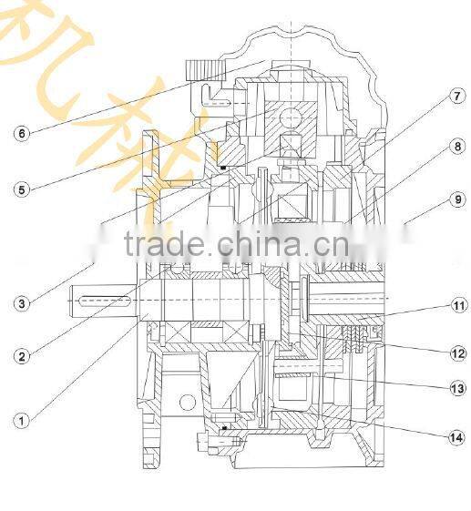 variable speed reducer UD combined worm gearbox with electric motor
