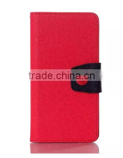 Color blocking flip leather case cover for htc sensation
