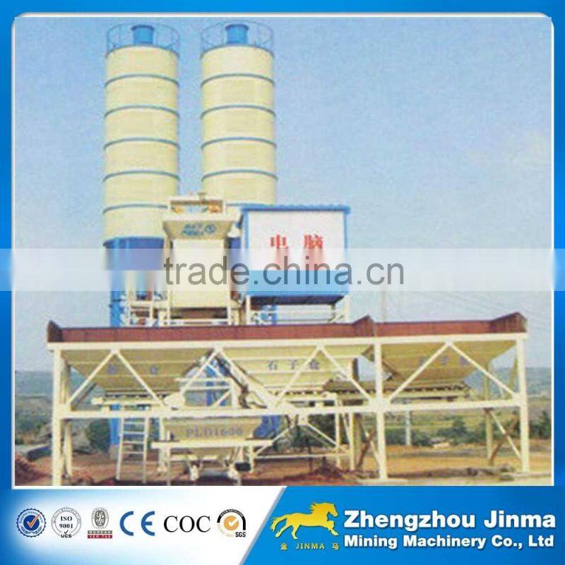 Stationary concrete mixing plant with capacity from 25 m3/h to 80m3/h