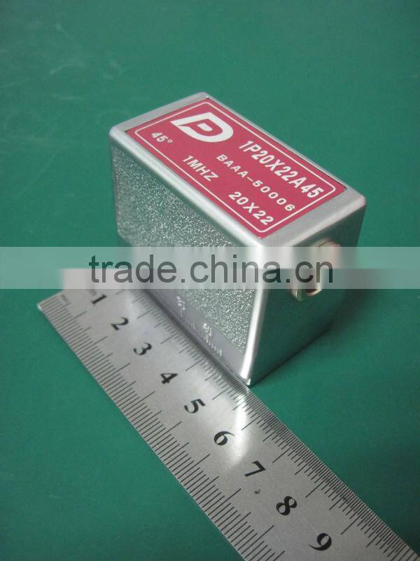 Welding inspection-Angle beam transducer