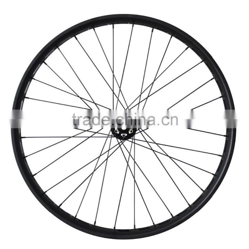 2016 China Suppliers aluminum fat bike wheels 80mm width thru axle 26er fatbike wheel