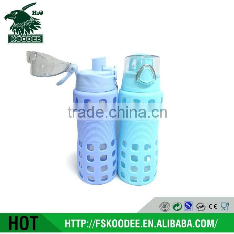 2016 high grade kids sports glass water bottle
