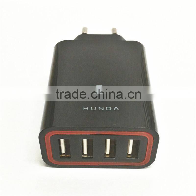 usb wall charger 4 Ports USB EU Travel Wall Charger