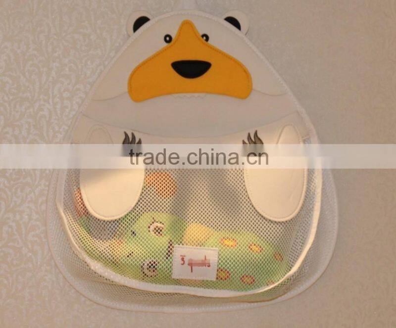 Baby Bath Toy Organizer - Bath Toy Holder for Tub with 1 Strong Suction Cups and Large Bath Toy Storage Bag