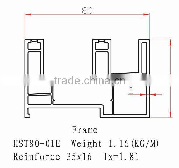 steel reinforcements pvc profiles pvc windows profile , pvc profile