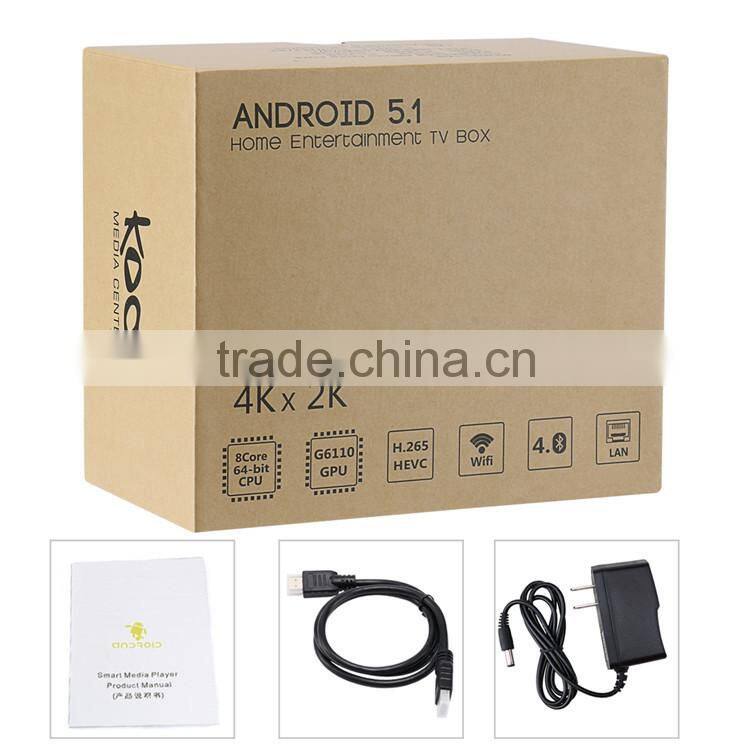 M8R Octa Core RK3368 CPU built Dual WIFI and BT4.0 Android 5.1 Lollipop Smart TV BOX