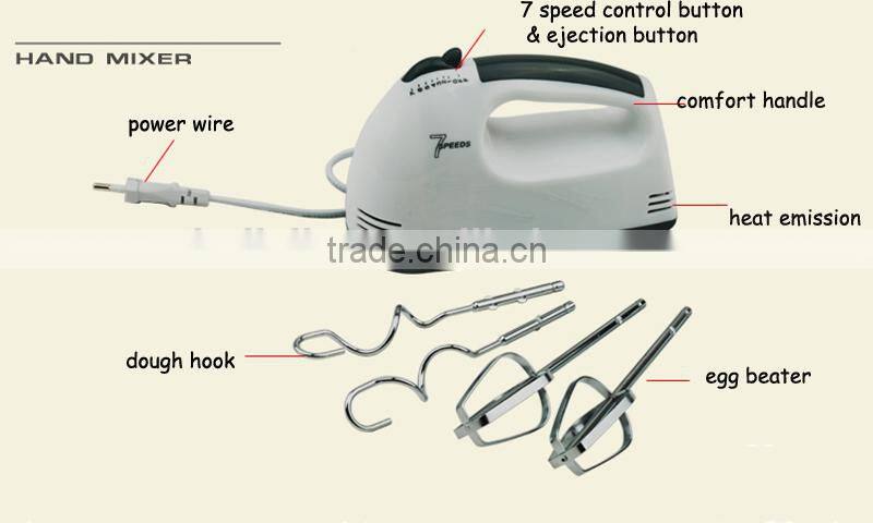 China Supplier High Quality 7 Speeds Mini Hand Mixer