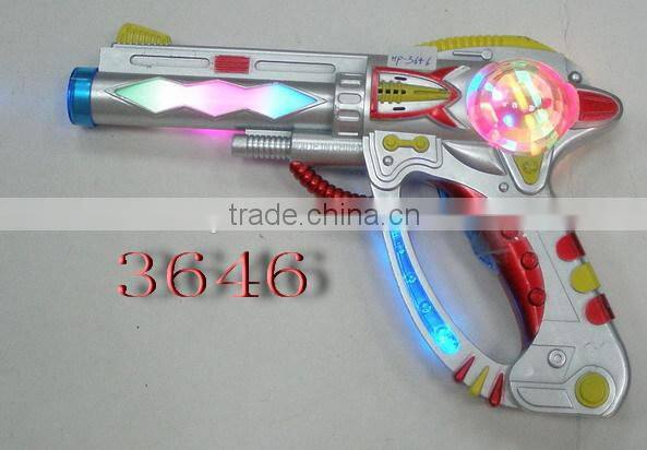 LED Flashing Electronic Gun with Rainbow Transparent Ball