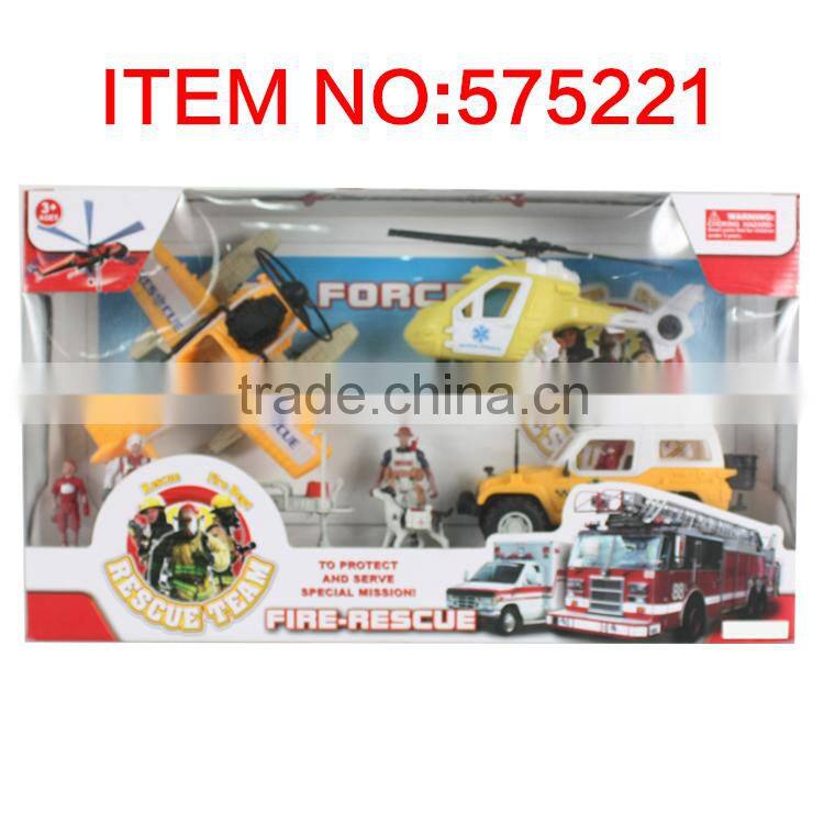 Wholesale plastic funny fireman toy set for kids