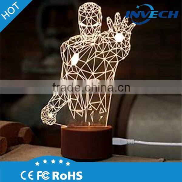 Wholesale high quality christmas fancy childrens battery powered 3D led night lights