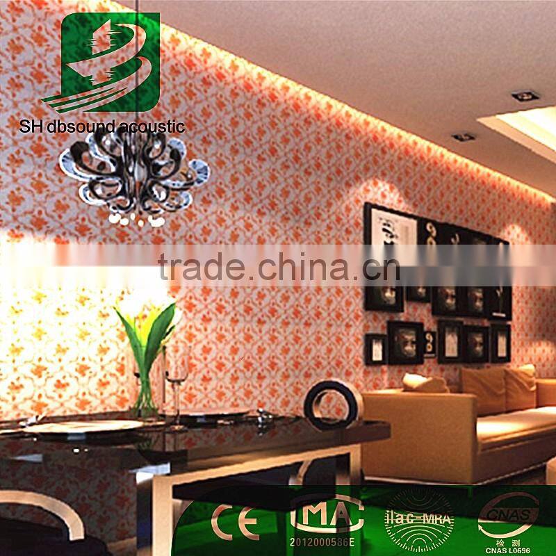 Fireproof Nontoxic flocking Polyester Fiber Acoustic Home Decorative Wall Panel