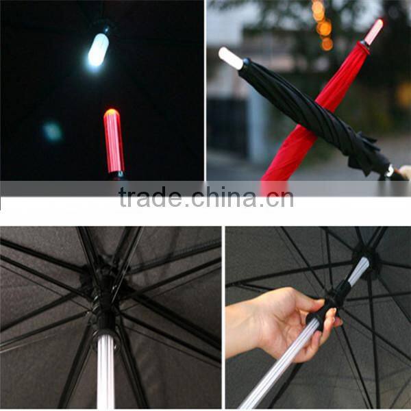 Wholesale automatic open and luminous LED umbrella head knocked cloth
