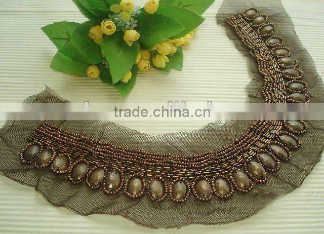 beaded lace collar neck designs for ladies tops