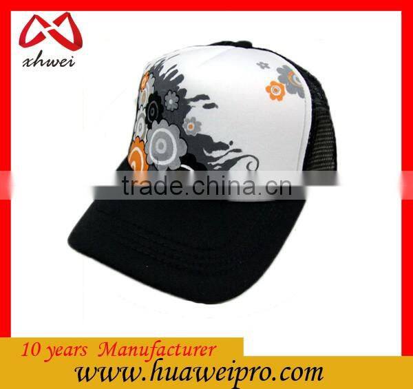 Custom Sublimation Foam Kids Trucker Cap Carton Pattern Children Mesh Cap