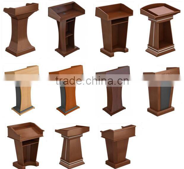 Design podium wood walnut modern style school furniture