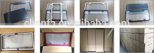 Wholesale USA standard stainless steel matt black blank car license plate frame,number plate frame