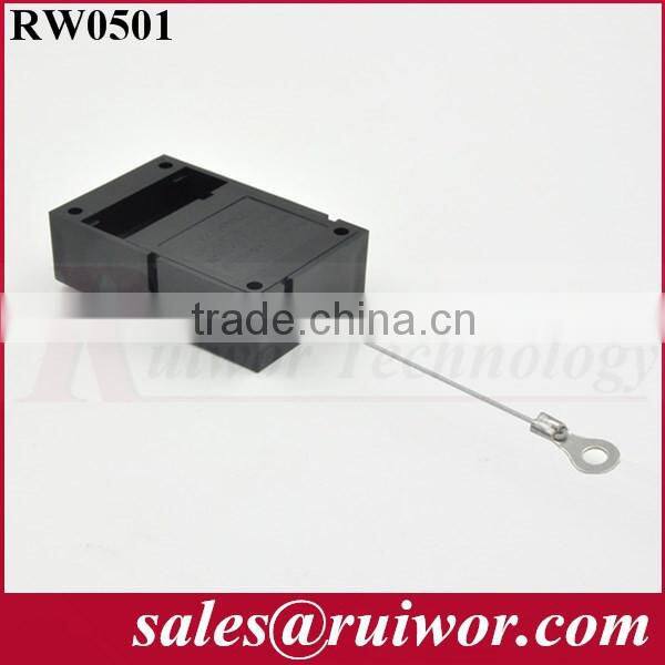 RuiWor RW0501 Cuboid Retracted Anti Theft Display Cord with Ring Terminal Cable End Install by 3M Adhesive Tape or Screw