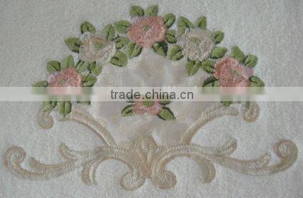 Cotton plain bath towel with embd