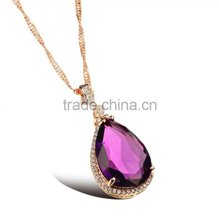 brass jewellery 2016 rose gold plating women pendant fashion