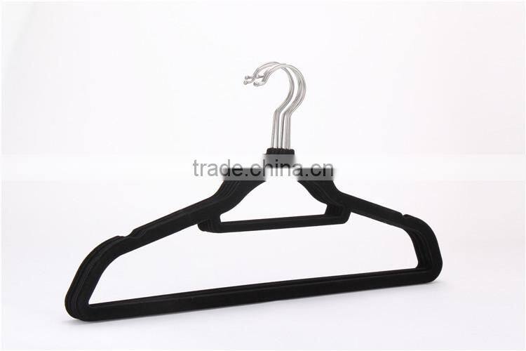 USA Chain Supermarket Supplier Velvet Hangers Black Custom Suit Hanger Factory Wholesale