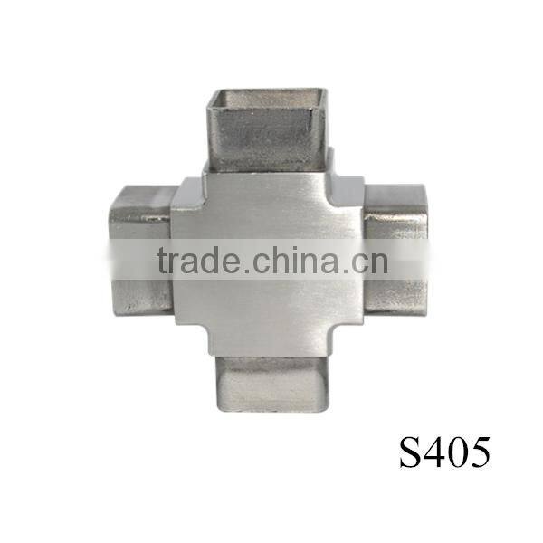 stainless steel 4 way square tube connector 40mm