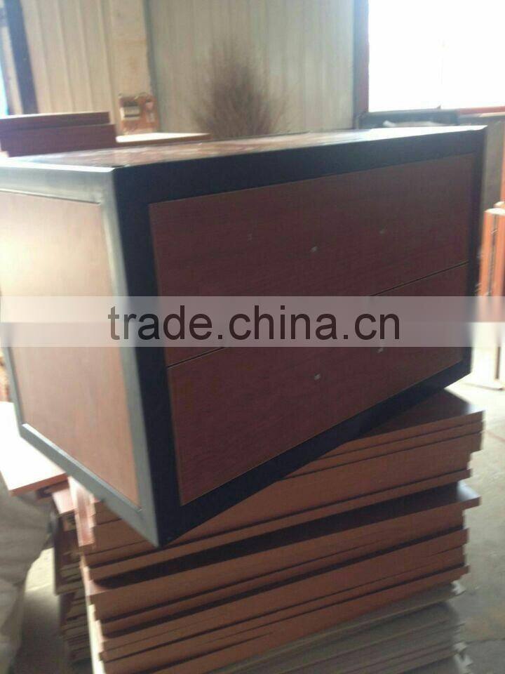 steel wood combination pre- assembled dormitory storage cabinet