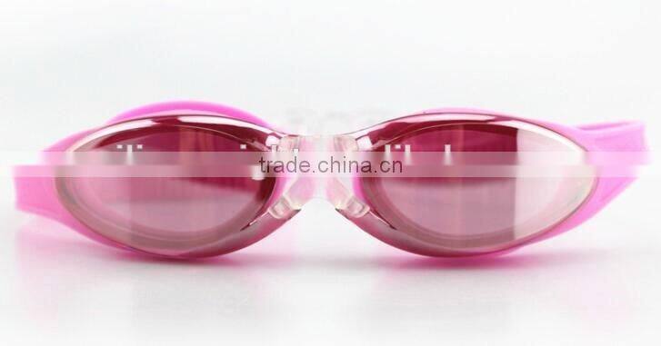 Fashionable tropical waterproof silicone rubber swimming goggles