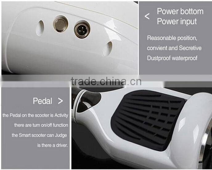 two wheels 6.5 inch electric balance scooter with led