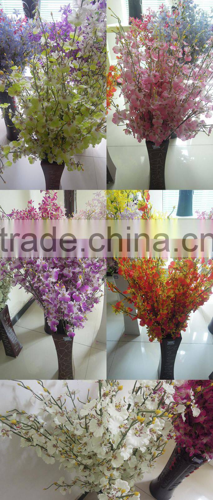 silk flower arrangements blue dancing orchid