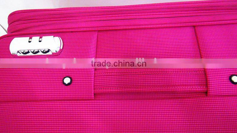 Purple Color Four Wheels Fashion Girls Travel Bag Vintage Trolley Luggage